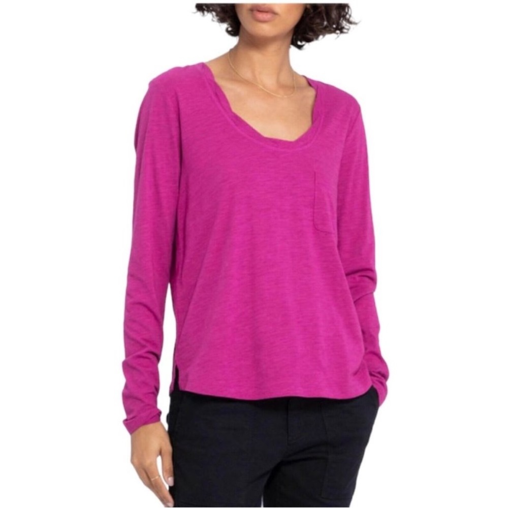 Social Standard by Sanctuary Dylan Scoop Tee in Magenta Rose - Size Medium